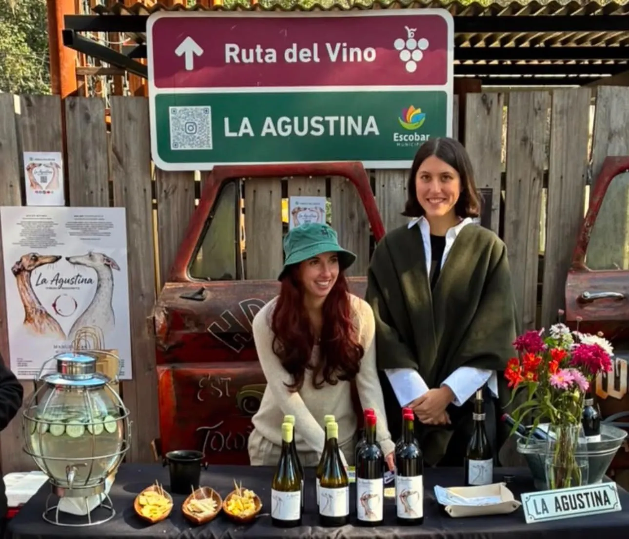 El stand de La Agustina en la Ruta del Vino de Escobar